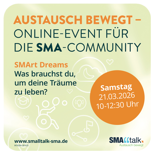 Austausch bewegt, Online-Event  für  die  SMA-Community. SMArt Dreams 21.3.2026 10-12.30