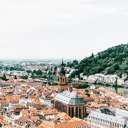 Aussicht über die Stadt Heidelberg.